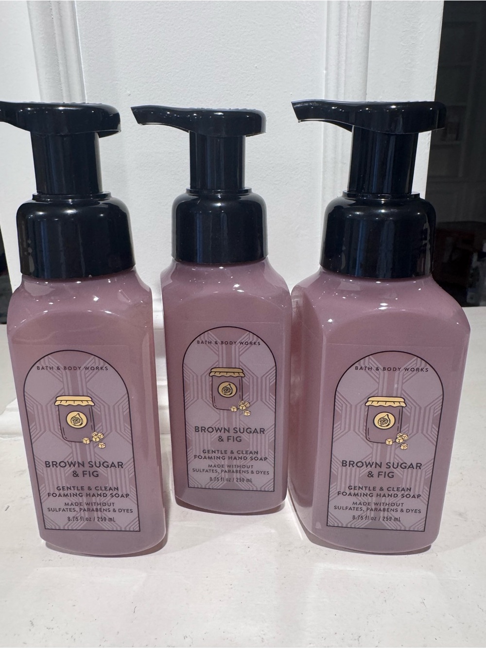 Bath & Body Works Brown Sugar & Fig Foaming Hand Soap - 3 bottles NWT
